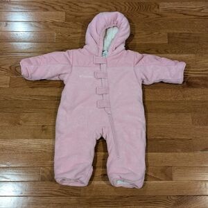 Columbia Pink Thick Fleece Bunting 12m